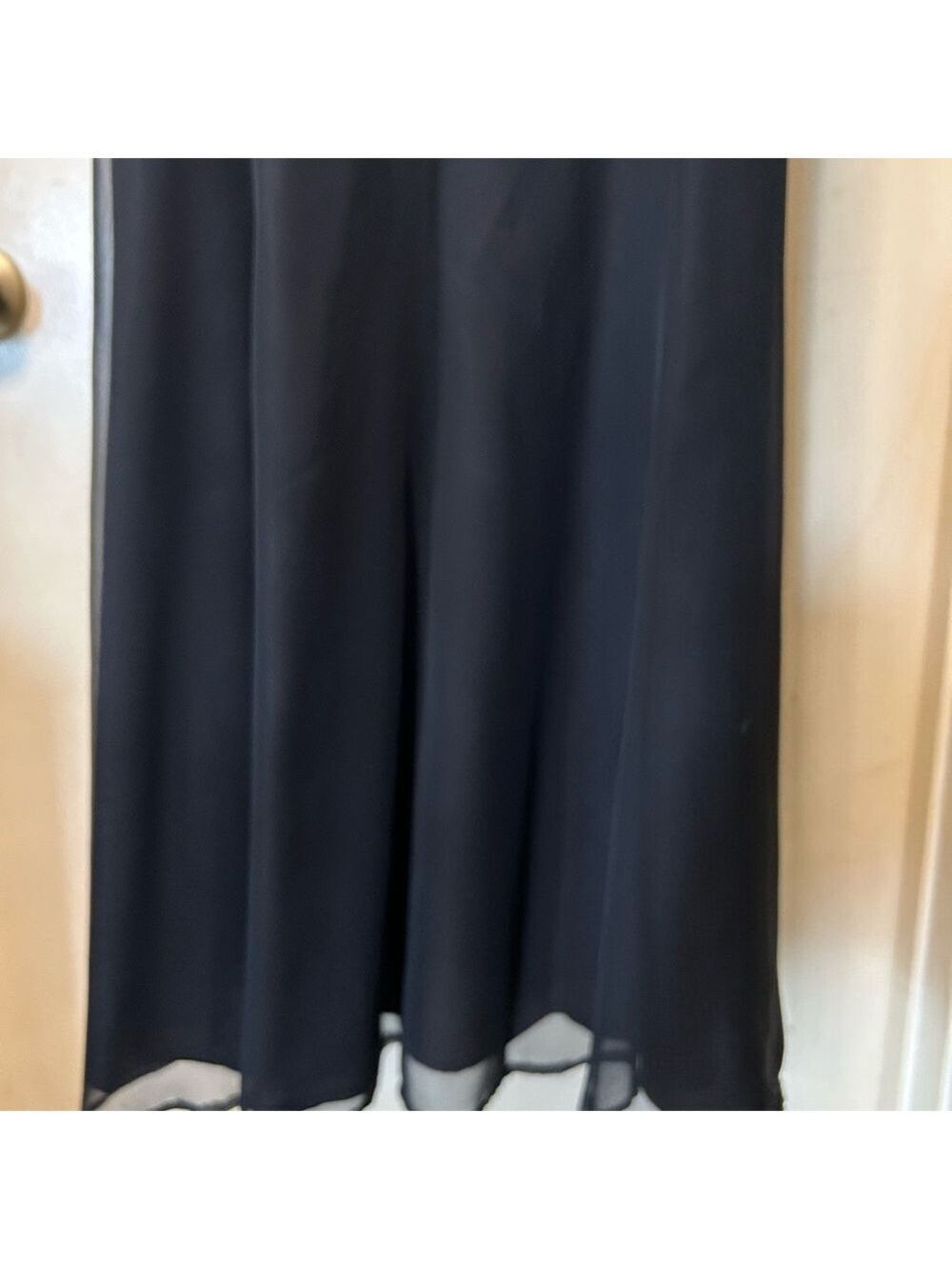 De Laru Vintage Black Maxi Dress with Bow and Sequin Detail size 4 - Picture 9 of 12